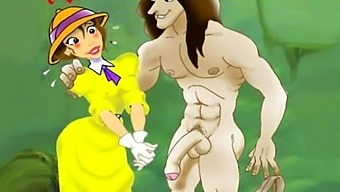 Teen Jane Joins Tarzan In A Wild Cartoon Orgy