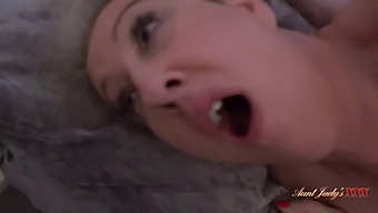 British Stepmom Maggie Moon Gets Caught In The Act Of Masturbating