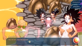 Voluptuous Saiyans And Bulma With Natural Assets In Uncensored English
