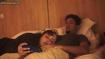 Stepbrother Accidentally Sucks My Dick During Movie Watching (Almost Getting Caught)