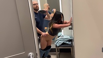 A Short And Forbidden Affair With An Asian Cutie In The Dressing Room Of A Retail Store.